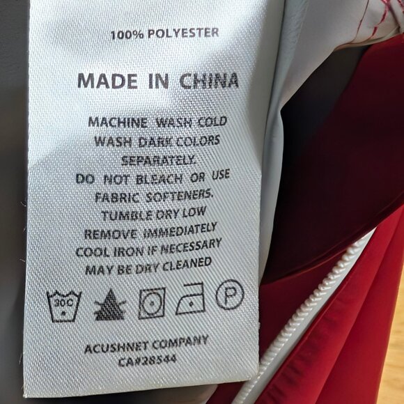 Foot Joy Hydro LiteX Men's Red Rain Jacket Size XXL - Picture 7 of 7